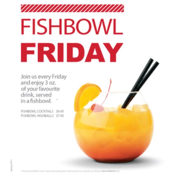 Does Boston Pizza still have Fishbowl Fridays